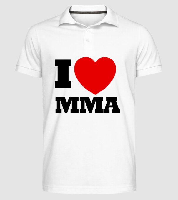 MMA LOVE model alb pe tricou