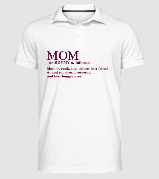 Mom definition model alb pe tricou