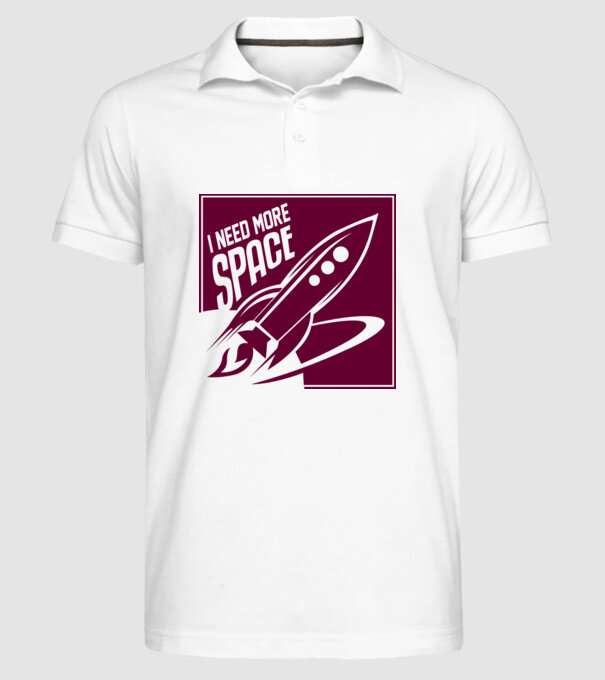 more space model alb pe tricou