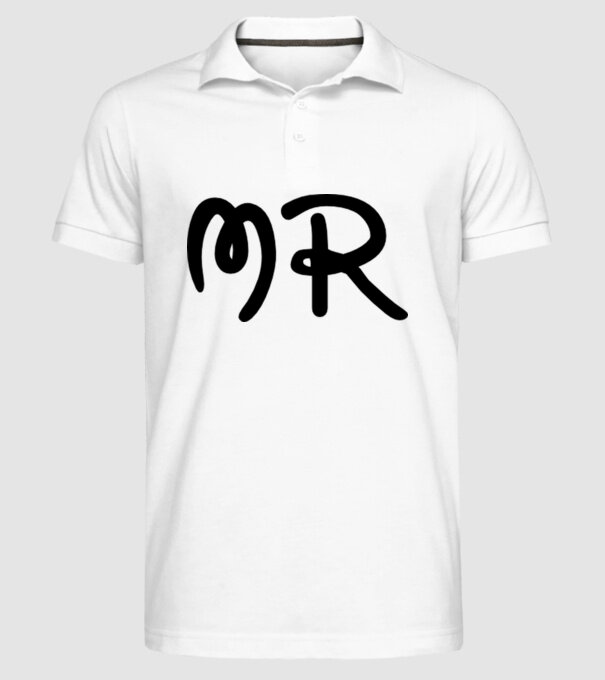 Mr model alb pe tricou