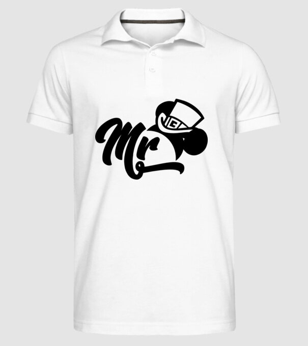 Mr Mouse model alb pe tricou
