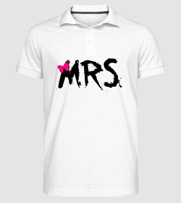 Mrs. model alb pe tricou