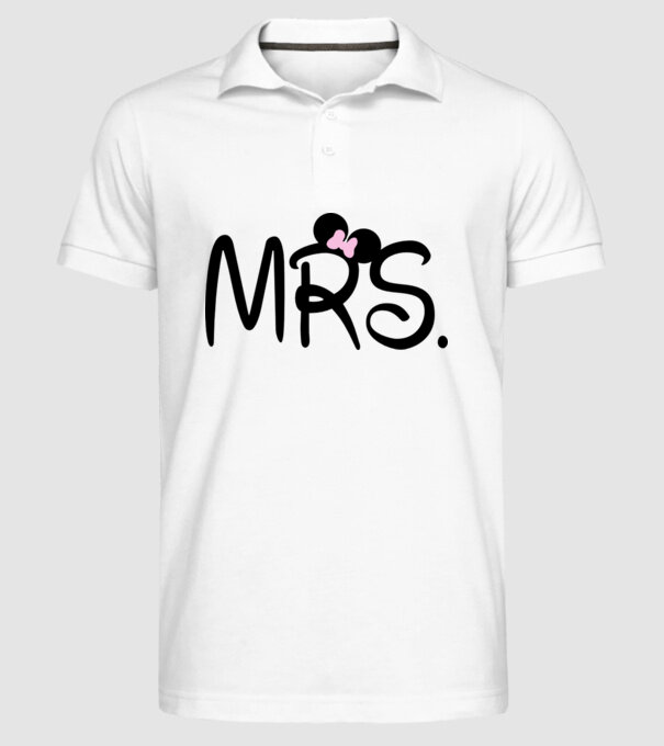 Mrs. model alb pe tricou