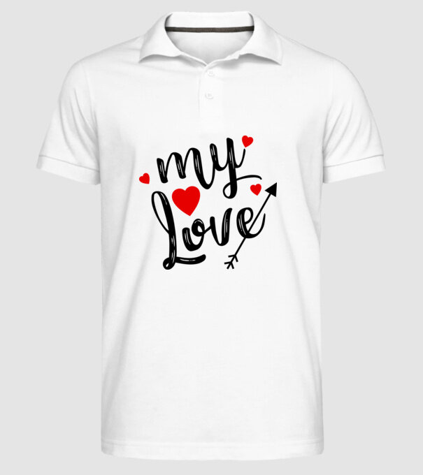 My love model alb pe tricou