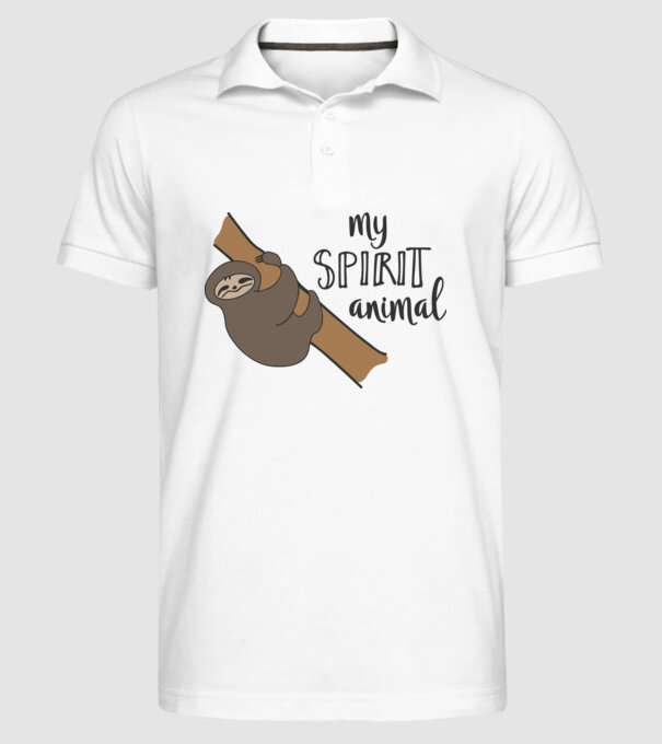 My spirit animal model alb pe tricou
