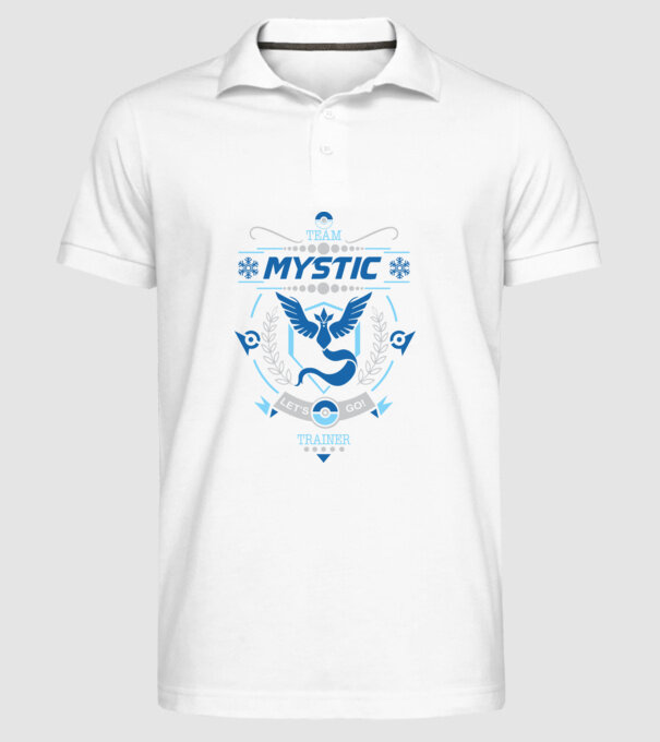 Mystic team model alb pe tricou