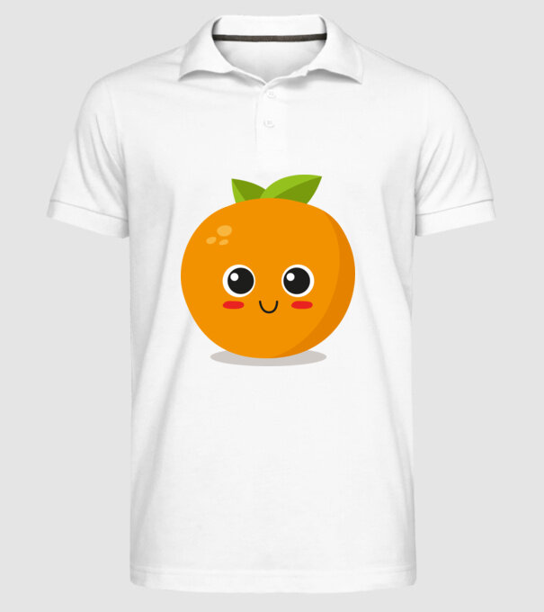 Portocală model alb pe tricou