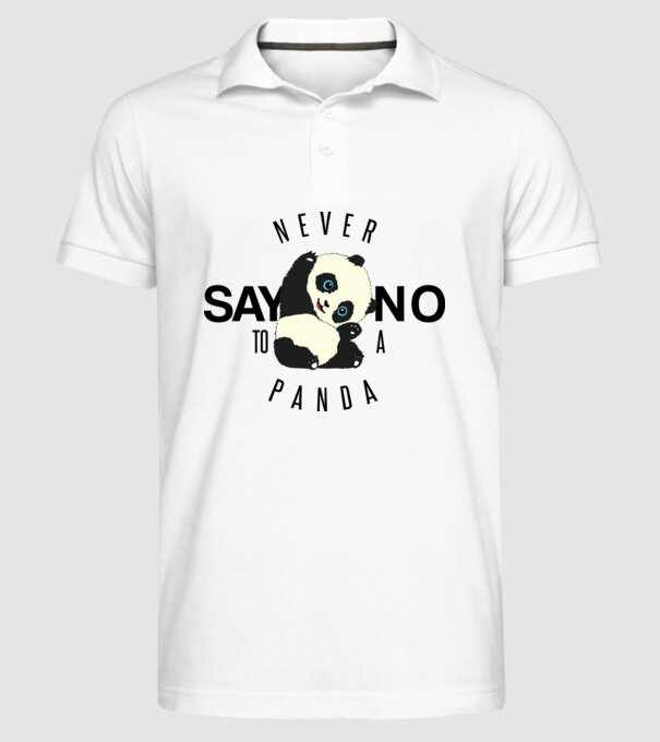 Never say no model alb pe tricou