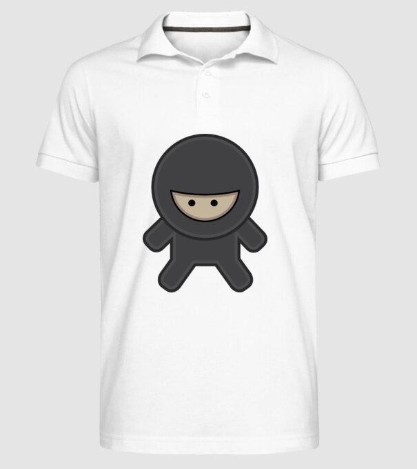 ninja model alb pe tricou