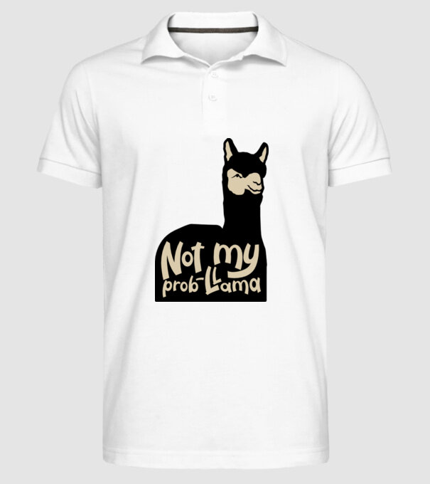 Not my problama model alb pe tricou