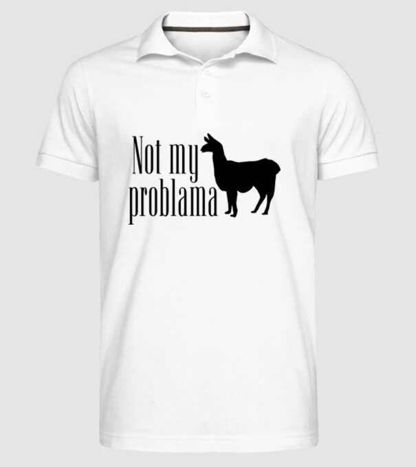 Not my problama model alb pe tricou