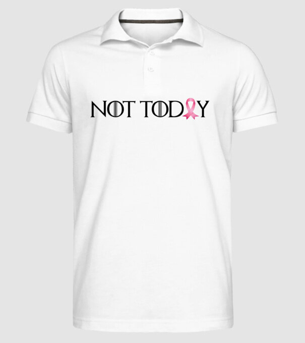 Not today model alb pe tricou