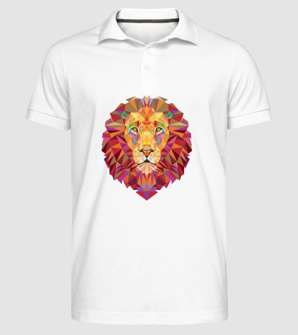 Leu design model alb pe tricou