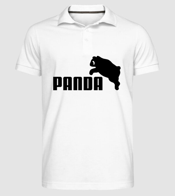 PANDA model alb pe tricou