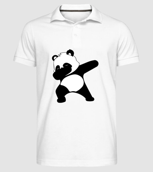 Panda DAB model alb pe tricou