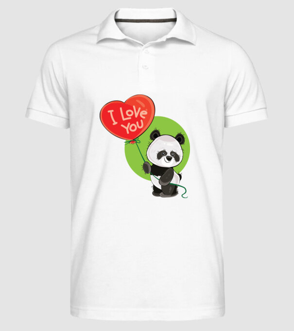 dragoste panda model alb pe tricou