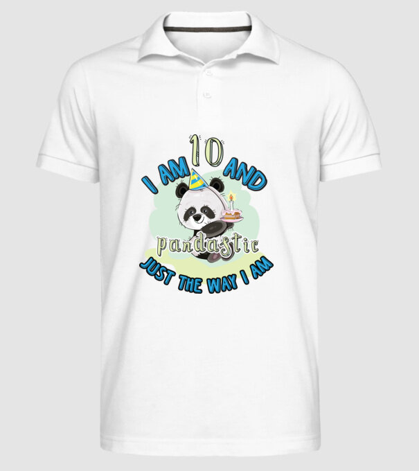 PANDASTIC 10 model alb pe tricou