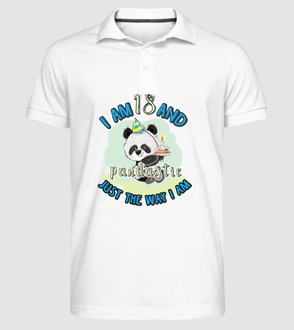 PANDASTIC 18 model alb pe tricou