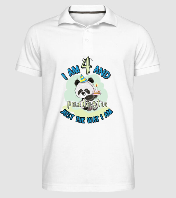PANDASTIC 4 model alb pe tricou