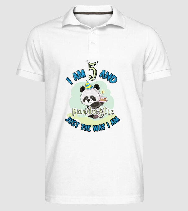 PANDASTIC 5 model alb pe tricou