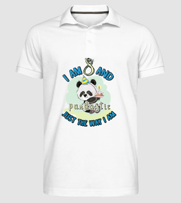 PANDASTIC 8 model alb pe tricou