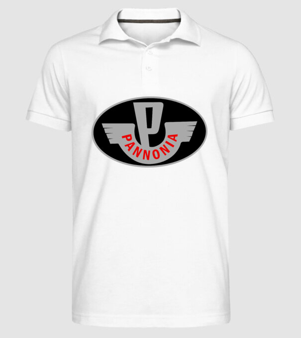 Logo Pannonia model alb pe tricou