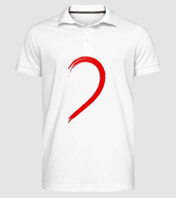 Inimă pereche stânga model alb pe tricou