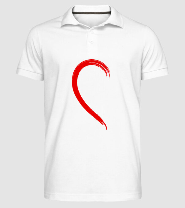 Inimă pereche dreapta model alb pe tricou