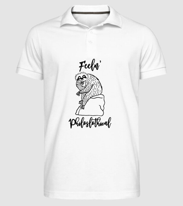 Philoslothical model alb pe tricou
