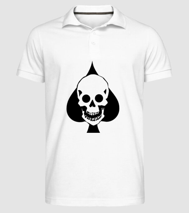Craniu pică model alb pe tricou