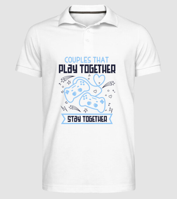 Play together model alb pe tricou