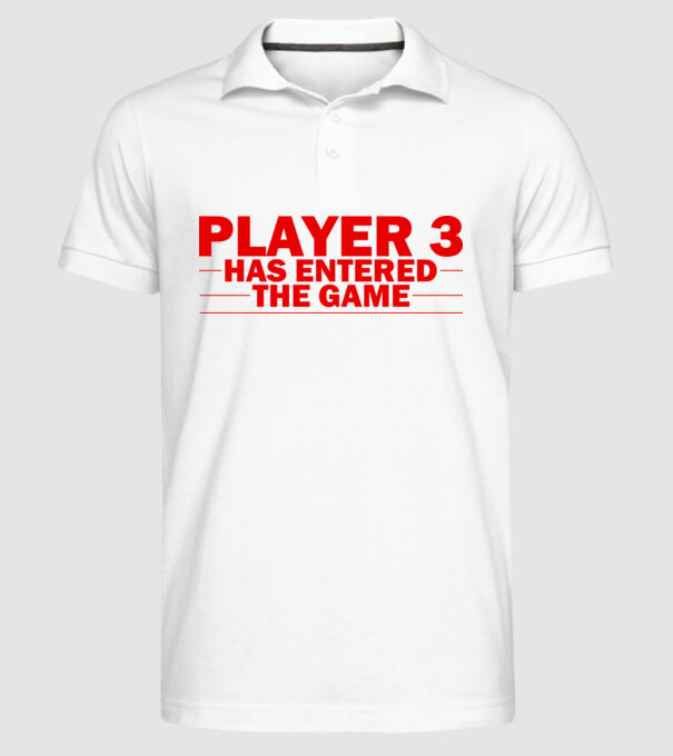 Player 3 entered the game model alb pe tricou