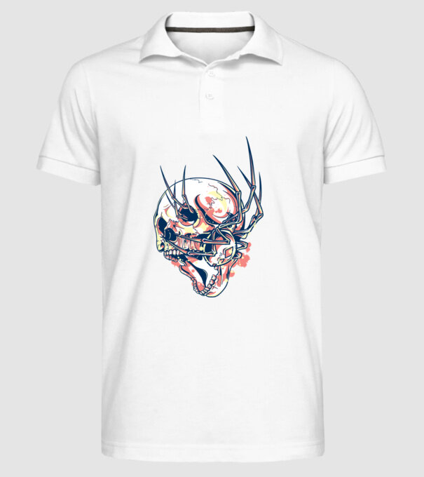Păianjen model alb pe tricou