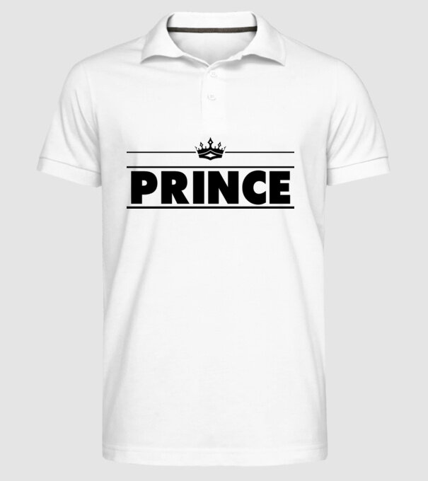 Prince model alb pe tricou
