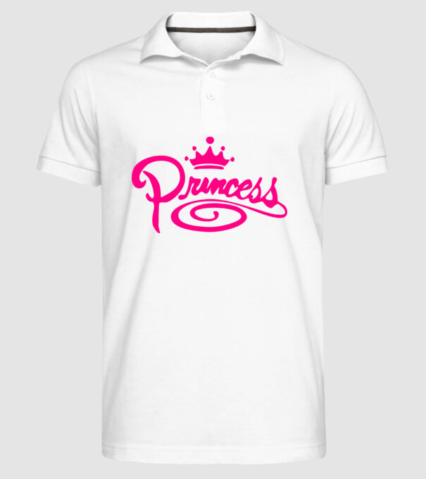 Princess model alb pe tricou