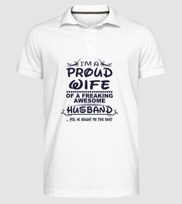 Proud wife model alb pe tricou
