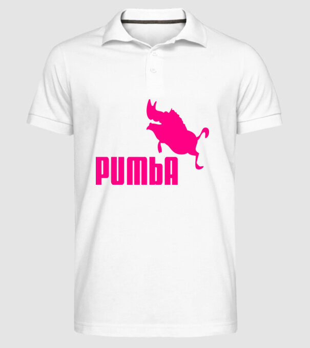 Pumba model alb pe tricou