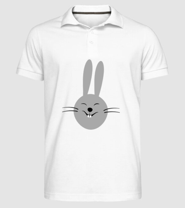 rabbit model alb pe tricou