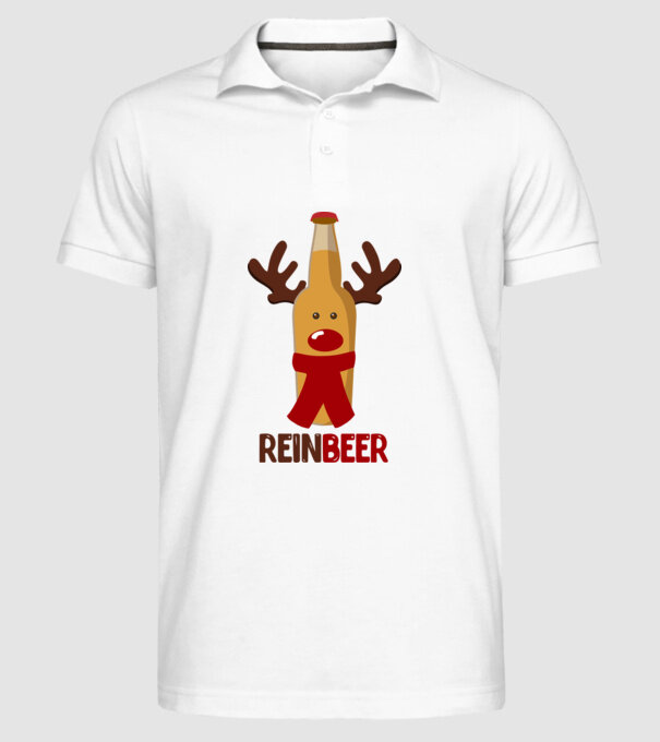 Bere REINBEER model alb pe tricou