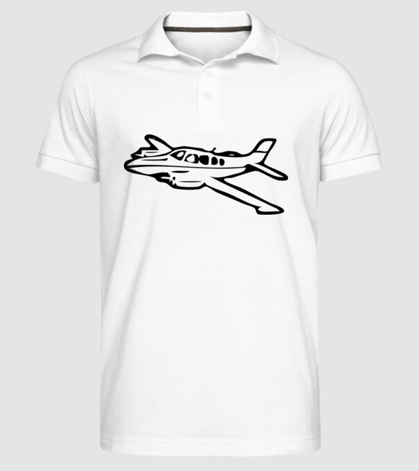avion model alb pe tricou