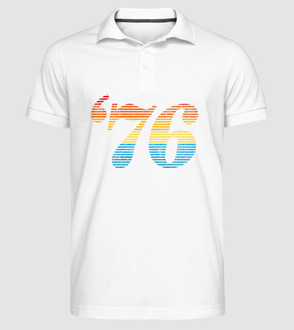 Retro Birthday 1976 model alb pe tricou
