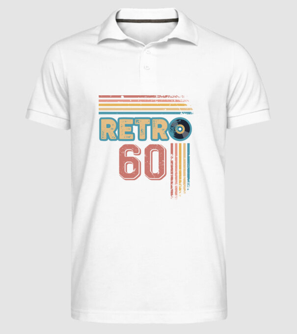 Retro 60 Birthday model alb pe tricou