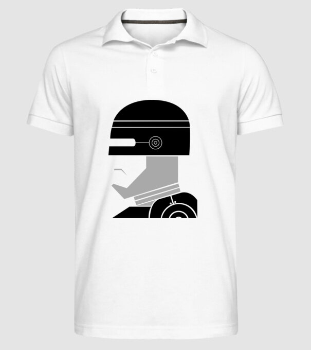 Robocop model alb pe tricou