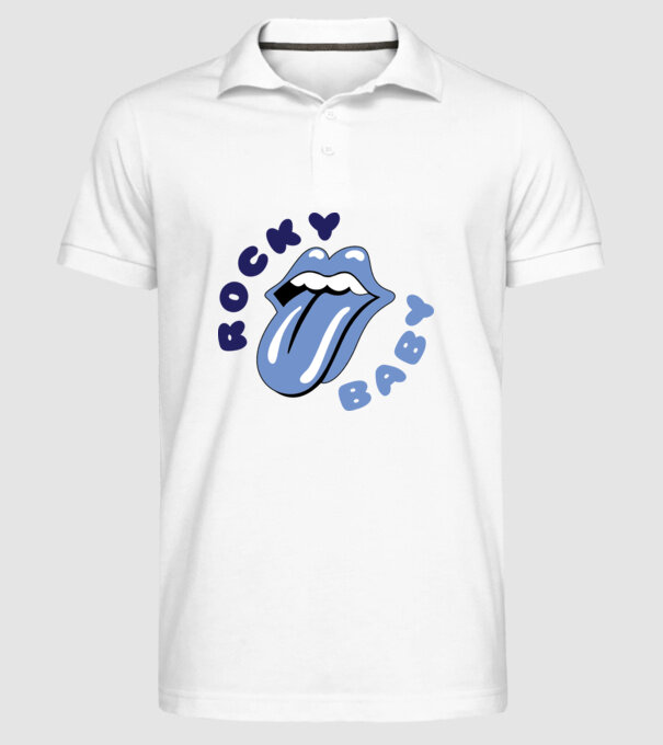 Rocky Baby model alb pe tricou