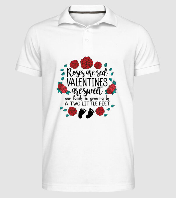 Roses are red model alb pe tricou