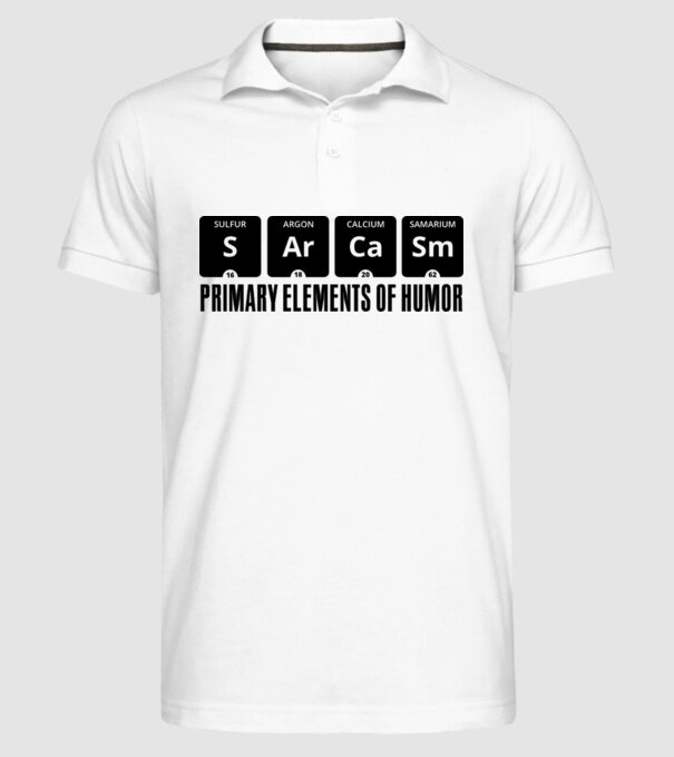 Sarcasm model alb pe tricou