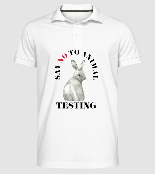 Say NO to animal testing model alb pe tricou