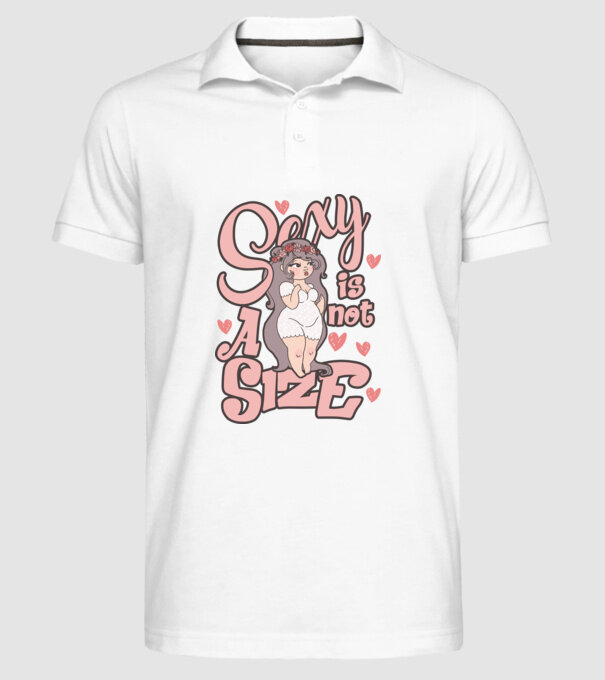 Sexy is not a size cutie model alb pe tricou