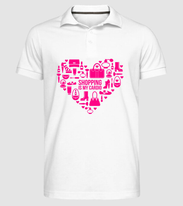 Shopping is my cardio model alb pe tricou