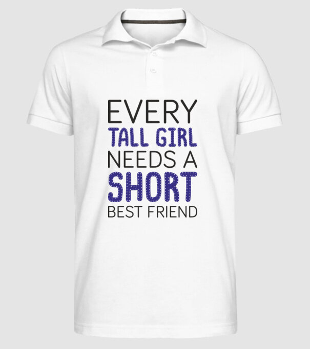 Short Freind model alb pe tricou